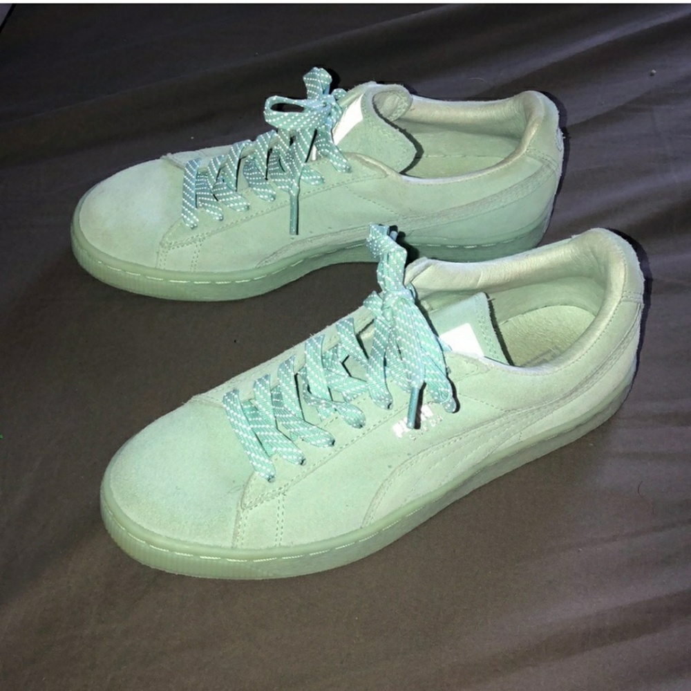 Mint puma shoes